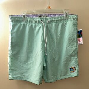 Society Light Green Men's Swim Shorts